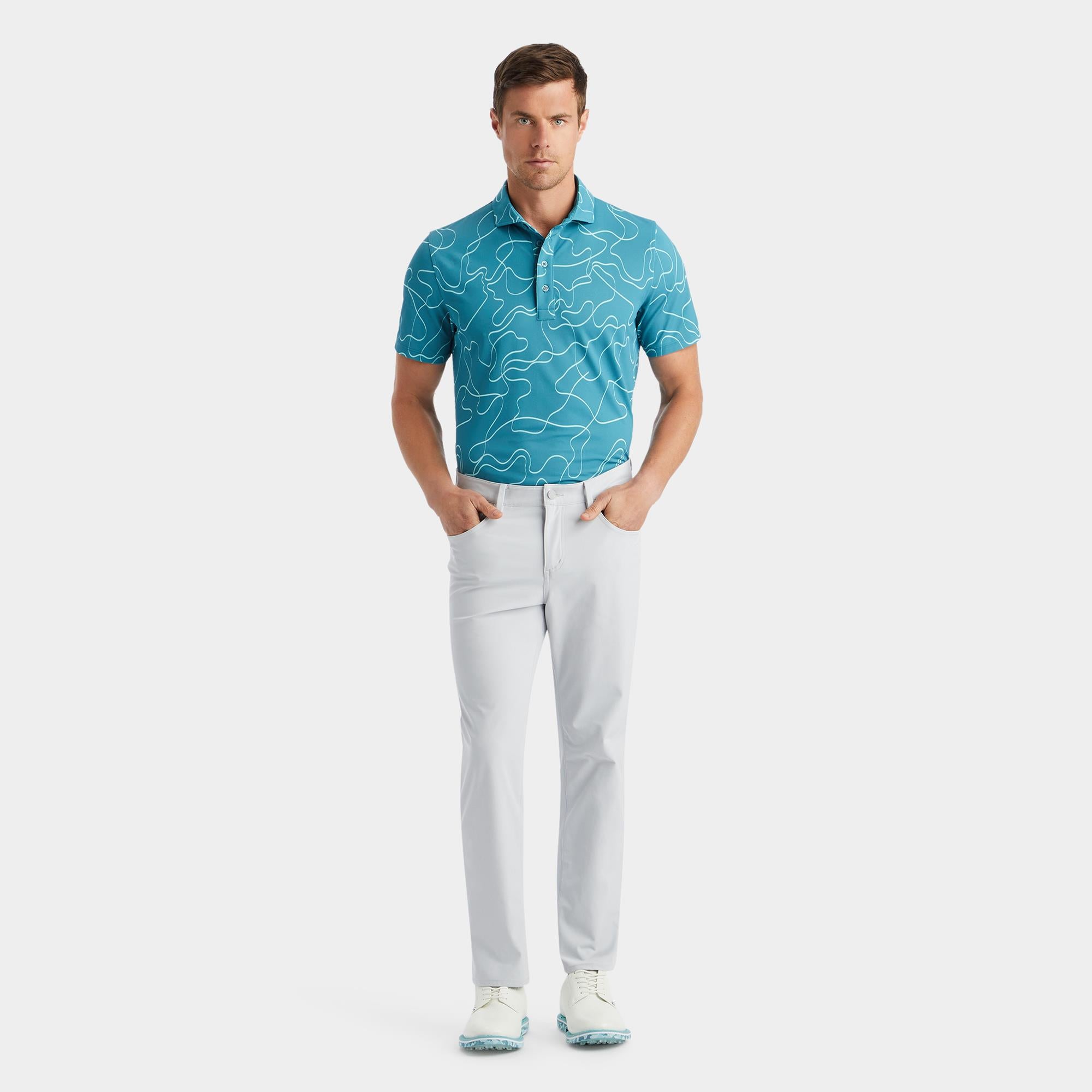 G/FORE Tour 5 Pocket Straight Leg Trousers Nimbus
